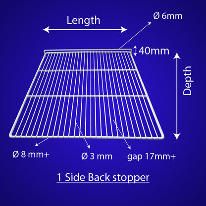 PE COATED SHELVE - 1 SIDE BACK STOPPER